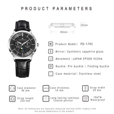 Thumbnail van Pagani Design PD-1795 Herenhorloge - Japans Quartz & Saffierglas
