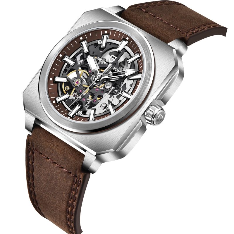 Pagani Design PD-1791 Skeleton - Vierkant Automatisch Herenhorloge – afbeelding 2
