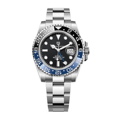 Pagani Design PD-1662 GMT Automatisch Horloge - Zwart / Blauw
